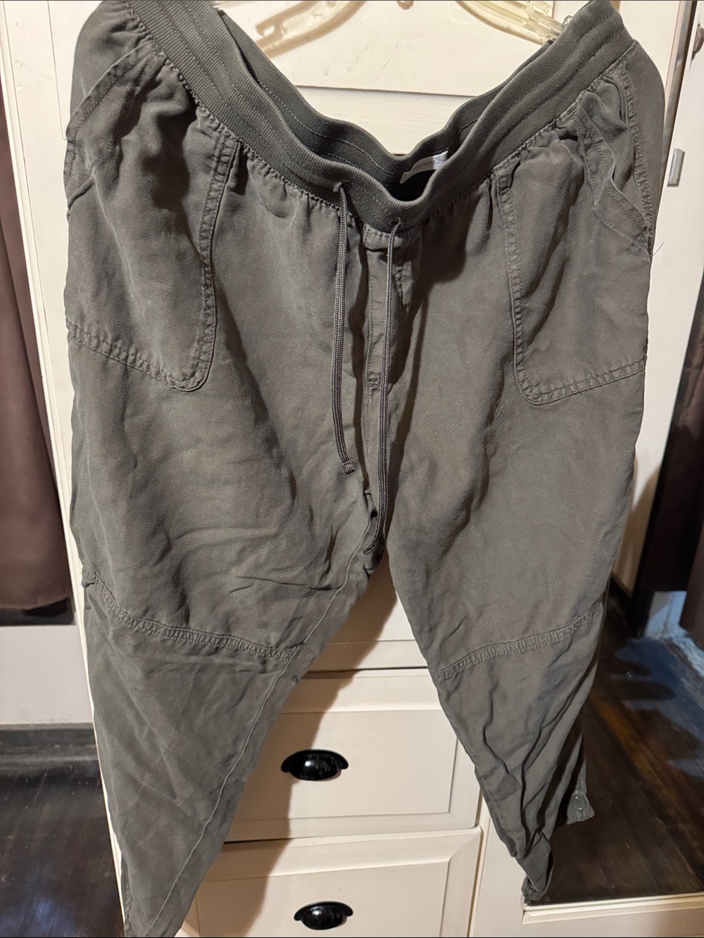 Women's Casual Drawstring Pants - Green